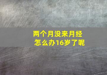 两个月没来月经怎么办16岁了呢