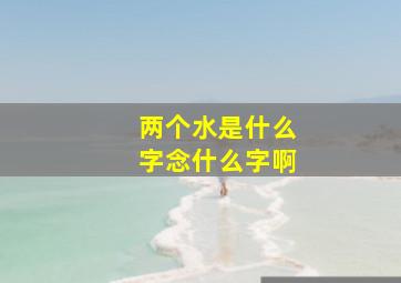 两个水是什么字念什么字啊