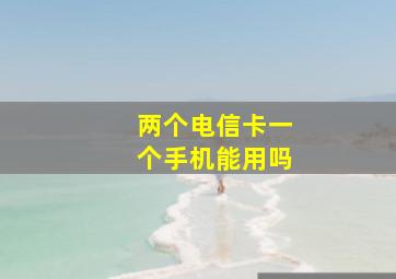 两个电信卡一个手机能用吗