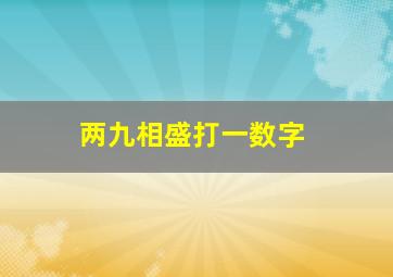 两九相盛打一数字