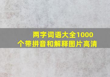 两字词语大全1000个带拼音和解释图片高清