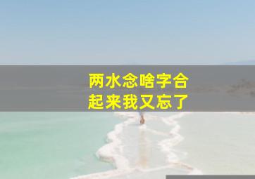 两水念啥字合起来我又忘了