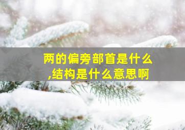 两的偏旁部首是什么,结构是什么意思啊