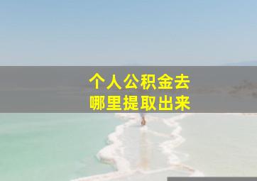 个人公积金去哪里提取出来