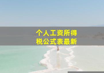 个人工资所得税公式表最新