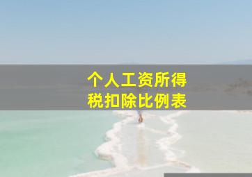 个人工资所得税扣除比例表