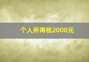 个人所得税2000元