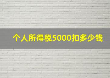 个人所得税5000扣多少钱