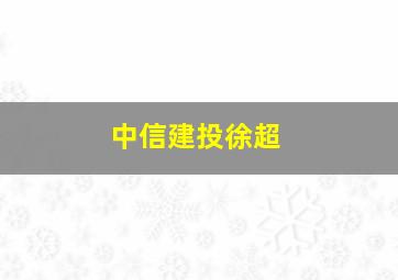 中信建投徐超