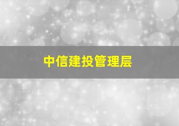 中信建投管理层