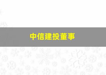 中信建投董事