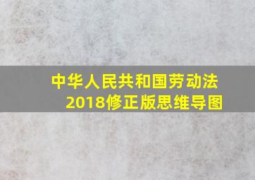 中华人民共和国劳动法2018修正版思维导图