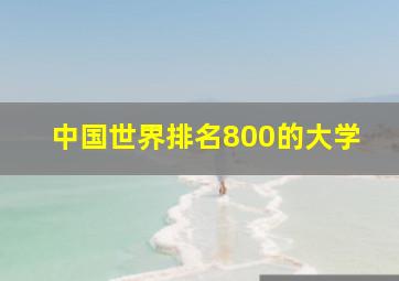 中国世界排名800的大学