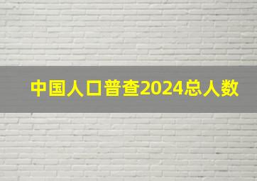 中国人口普查2024总人数