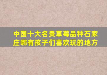 中国十大名贵草莓品种石家庄哪有孩子们喜欢玩的地方