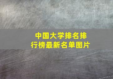 中国大学排名排行榜最新名单图片