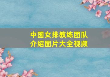 中国女排教练团队介绍图片大全视频