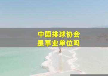 中国排球协会是事业单位吗