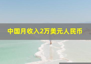 中国月收入2万美元人民币