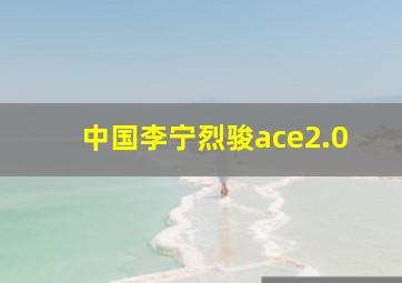 中国李宁烈骏ace2.0