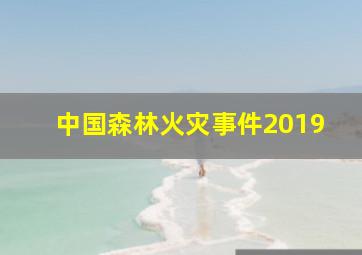 中国森林火灾事件2019