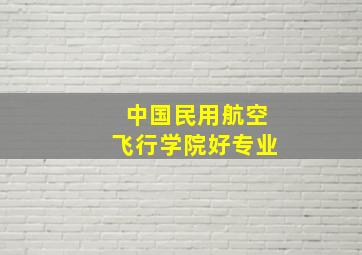 中国民用航空飞行学院好专业