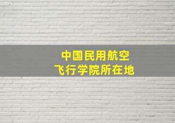 中国民用航空飞行学院所在地