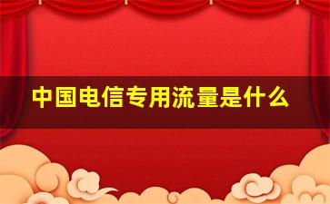 中国电信专用流量是什么