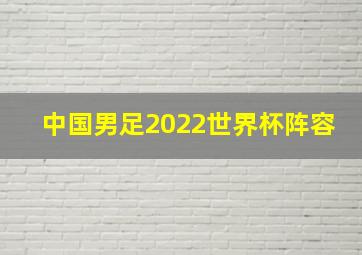 中国男足2022世界杯阵容