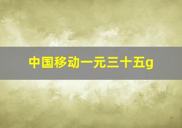 中国移动一元三十五g