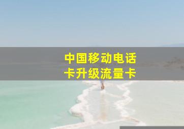 中国移动电话卡升级流量卡