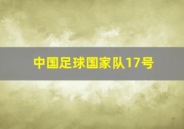 中国足球国家队17号