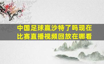 中国足球赢沙特了吗现在比赛直播视频回放在哪看