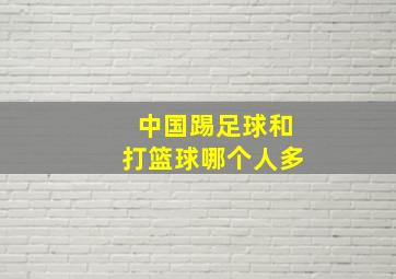 中国踢足球和打篮球哪个人多