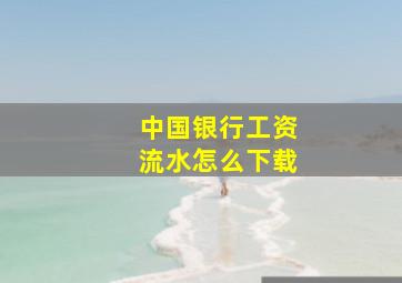 中国银行工资流水怎么下载