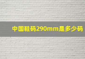 中国鞋码290mm是多少码