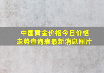 中国黄金价格今日价格走势查询表最新消息图片