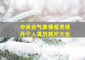 中央台气象播报员杨丹个人简历照片大全