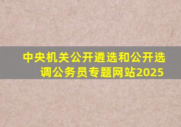 中央机关公开遴选和公开选调公务员专题网站2025