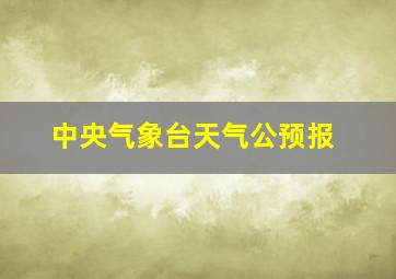 中央气象台天气公预报