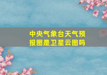 中央气象台天气预报图是卫星云图吗