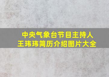 中央气象台节目主持人王玮玮简历介绍图片大全