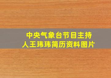 中央气象台节目主持人王玮玮简历资料图片