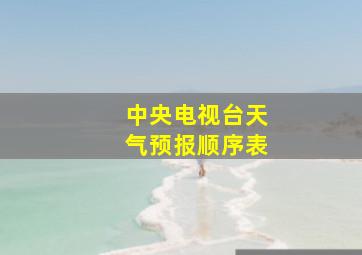 中央电视台天气预报顺序表