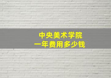 中央美术学院一年费用多少钱