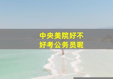 中央美院好不好考公务员呢