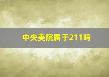 中央美院属于211吗