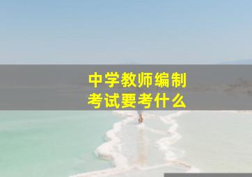 中学教师编制考试要考什么