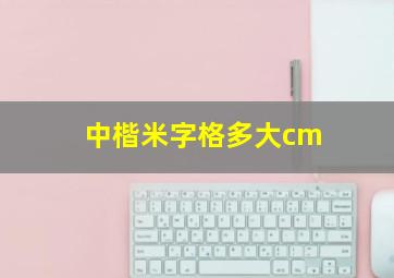 中楷米字格多大cm