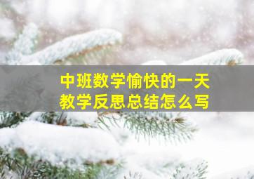 中班数学愉快的一天教学反思总结怎么写